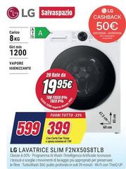 LG - Lavatrice Slim F2NX50S8TLB