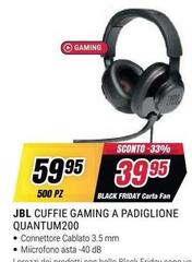 Jbl - Cuffie Gaming A Padiglione Quantum200