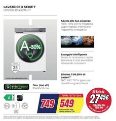 Haier - HW100-B14367U-IT Lavatrice Caricamento Frontale 8 Kg 1000 Giri/min A Bianco