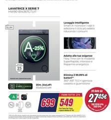 Haier - HW90-B14667GTUIT Lavatrice Caricamento Frontale 8 Kg 1000 Giri/min A Bianco