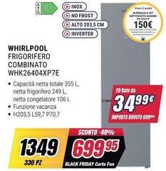 Whirlpool - Frigorifero Combinato WHK26404XP7E