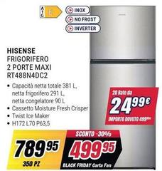 Hisense - Frigorifero 2 Porte Maxi RT488N4DC2