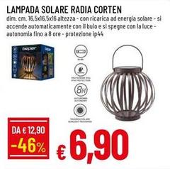 Energia - Lampada Solare Radia Corten