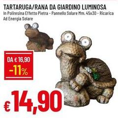 Pietra - Tartaruga/rana Da Giardino Luminosa