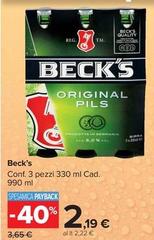 Becks - Conf. 3 Pezzi
