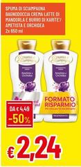 Spuma di Sciampagna - Bagnodoccia Crema Latte Di Mandorla E Burro Di Karrite/ Amettista E Orchidea