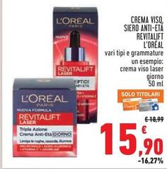 L'Oreal - Crema Viso, Siero Anti-eta Revitalift