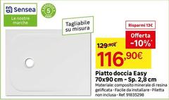 Sensea - Piatto Doccia Easy 70x90 Cm - Sp. 2,8 Cm