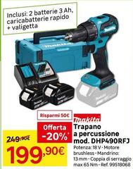 Makita - Trapano A Percussione Mod. DHP490RFJ