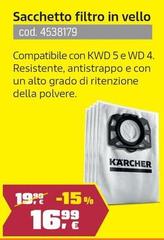 Kärcher - Sacchetto Filtro In Vello