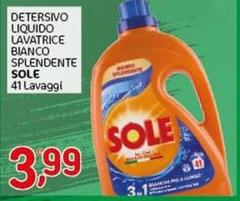 Sole - Detersivo Liquido Lavatrice Bianco Splendente