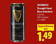 Guinness - Draught Stout Birra Irlandese