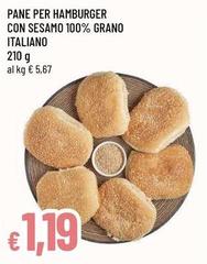 Pane Per Hamburger Con Sesamo 100% Grano Italiano