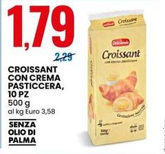 Croissant Con Crema Pasticcera, 10 Pz