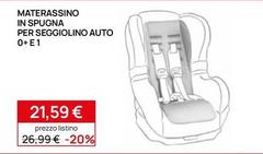 Materassino In Spugna Per Seggiolino Auto 0+ E 1