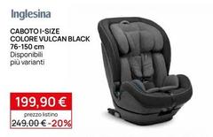 Inglesina - Caboto I-size Colore Vulcan Black 76-150 Cm