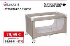 Giordani - Letto Campo G-2 Matic