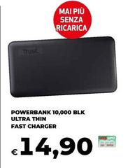 Trust - Powerbank 10,000 Blk Ultra Thin Fast Charger