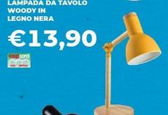 Lampada Da Tavolo Woody In Legno Nera