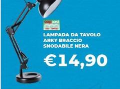 Lampada Da Tavolo Braccio Snodabile Nera
