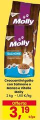 Molly - Croccantini Gatto Con Salmone O Manzo E Vitello