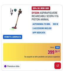 Dyson - Aspirapolvere Ricaricabili Scopa V16 Piston Animal