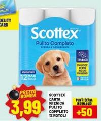 Scottex - Carta Igienica Pulito Completo 12 Rotoli