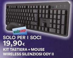 Solo - Kit Tastiera + Mouse Wireless Silenziosi Ody Ii