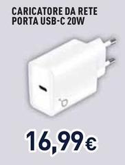 Ioplee - Caricatore Da Rete Porta USB-C 20W