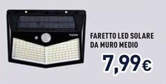 Ioplee - Faretto Led Solare Da Muro Medio