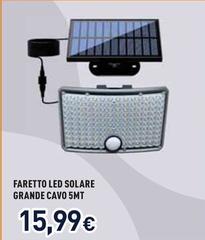 Ioplee - Faretto Led Solare Grande Cavo