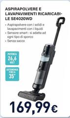 Electroline - Aspirapolvere E Lavapavimenti Ricaricabile SE4020WD