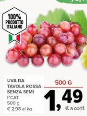 Uva Da Tavola Rossa Senza Semi