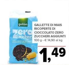 Gullon - Gallette Di Mais Ricoperte Di Cioccolato Zero Zuccheri Aggiunti