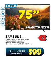 Samsung - TV LED 75'' UHD 4K UE75U7000FUXZT