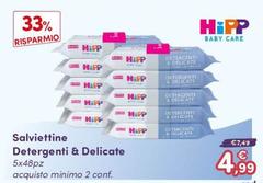Hipp - Salviettine Detergenti & Delicate 5x48pz Acquisto Minimo 2 Conf.