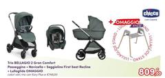 Chicco - Trio Bellagio 2 Gran Confort Passaggiono, Naviella + Saggilino First Seat Recine + Lullaglide Omaggio 