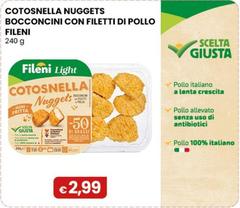Fileni - Cotosnella Nuggets Bocconcini Con Filetti Di Pollo 240 G