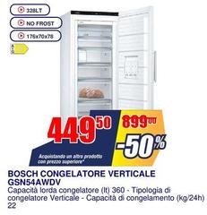 Bosch - Congelatore Verticale GSNW4NVDW