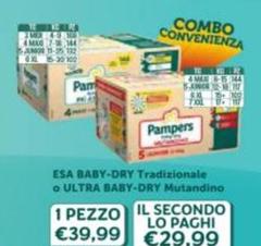 Pampers - Baby-Dry Tradizionale O Ultra Baby-Dry Mutandino