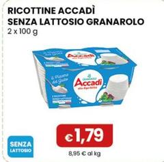 Granarolo  - Ricottine Accadì Senza Lattosio Granarolo 2 X 100 G