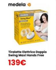 Medela - Tiralatte Elettrico Doppio Swing Maxi Hands Free