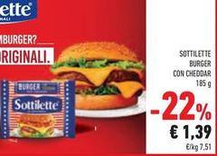Sottilette -  Burger Con Cheddar