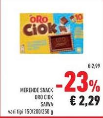 Saiwa - Merende Snack Oro Ciok