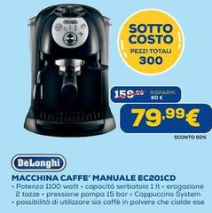 De Longhi - Macchina Caffe' Manuale EC201CD