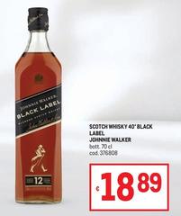 Johnnie Walker - Scotch Whisky 40° Black