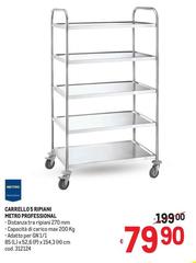 Max - Carrello Ripiani Metro Professional