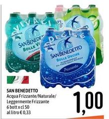 San Benedetto - Acqua Frizzante/Naturale/ Leggermente Frizzante