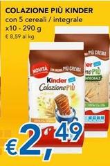Kinder - Colazione Più  Con 5 Cereali/Integrale