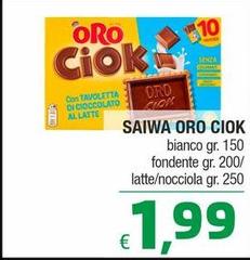 Saiwa - Oro Ciok Bianco/Fondente/Latte/Nocciola